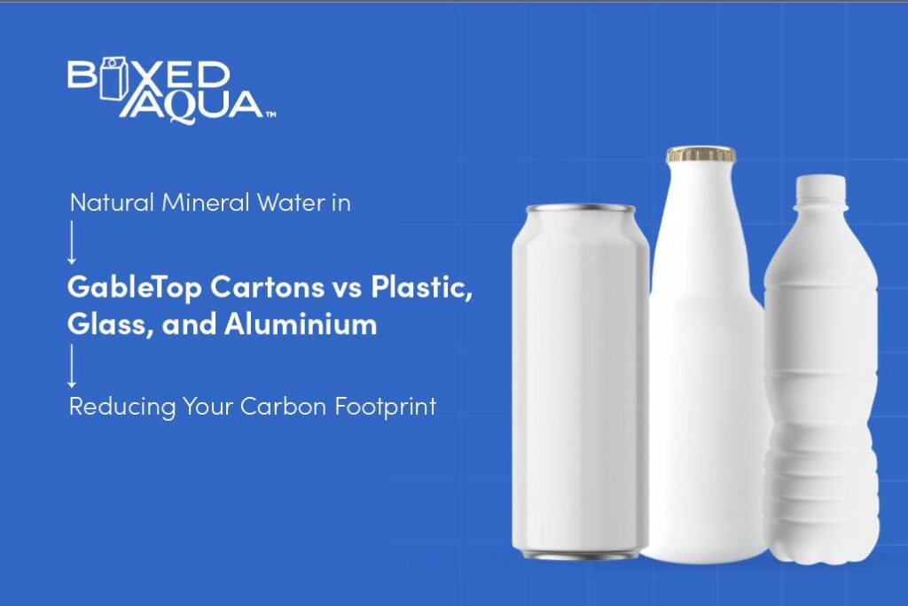 Boxed Aqua Natural Mineral Water in GableTop Cartons